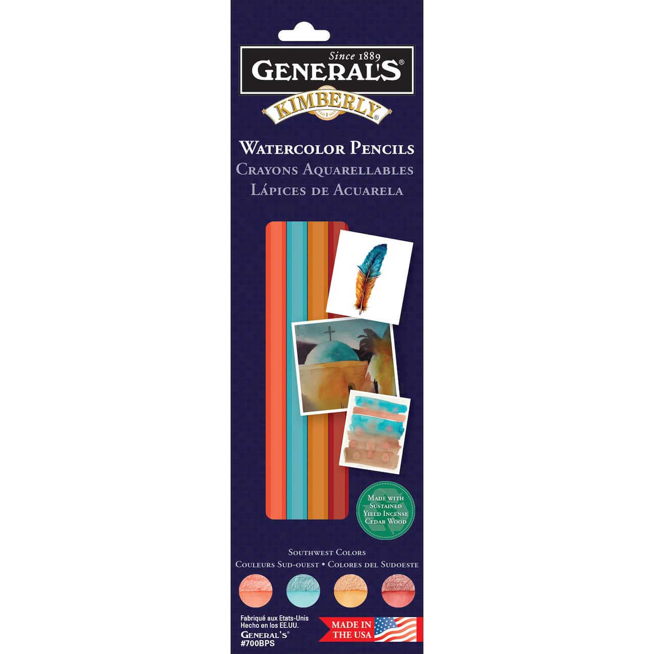 General&#x27;s&#xAE; Kimberly&#xAE; Watercolor Pencil Set, 4 Color Southwest
